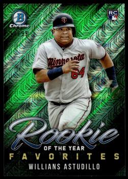 2019 Bowman - Rookie of the Year Favorites Mojo Green Refractors #ROYF-20 Willians Astudillo Front
