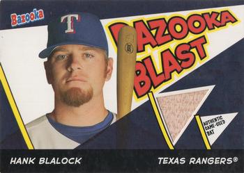 2006 Bazooka - Blasts Bat Relics #BBL-HB Hank Blalock Front