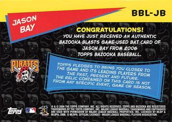 2006 Bazooka - Blasts Bat Relics #BBL-JB Jason Bay Back