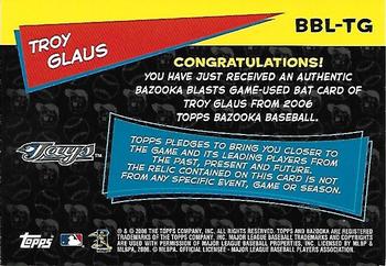 2006 Bazooka - Blasts Bat Relics #BBL-TG Troy Glaus Back