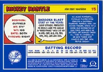 2006 Bazooka - Blue Fortune #15 Mickey Mantle Back