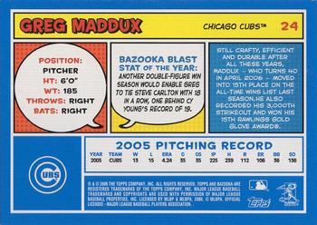 2006 Bazooka - Blue Fortune #24 Greg Maddux Back
