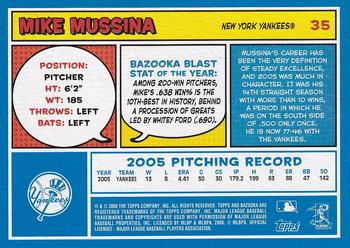 2006 Bazooka - Blue Fortune #35 Mike Mussina Back
