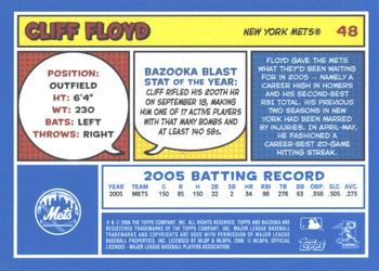 2006 Bazooka - Blue Fortune #48 Cliff Floyd Back