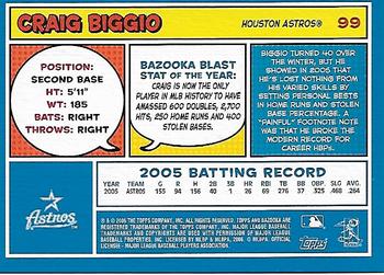 2006 Bazooka - Blue Fortune #99 Craig Biggio Back