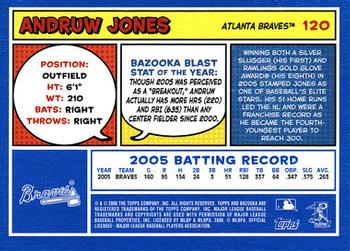 2006 Bazooka - Blue Fortune #120 Andruw Jones Back