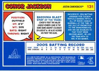2006 Bazooka - Blue Fortune #131 Conor Jackson Back