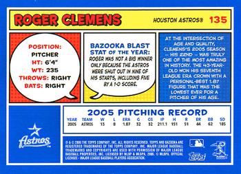 2006 Bazooka - Blue Fortune #135 Roger Clemens Back