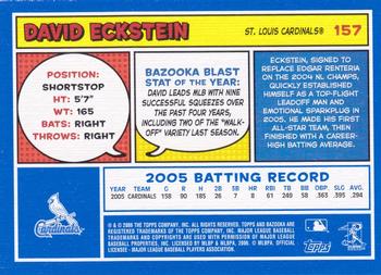 2006 Bazooka - Blue Fortune #157 David Eckstein Back