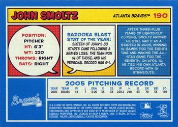 2006 Bazooka - Blue Fortune #190 John Smoltz Back