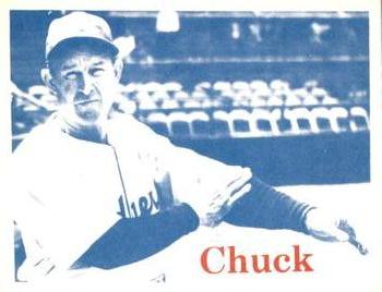 1974 TCMA 1952 Brooklyn Dodgers - Blue/White Red Names / Red Backs #NNO Chuck Dressen Front