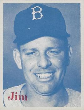 1974 TCMA 1952 Brooklyn Dodgers - Blue/White Red Names / Red Backs #NNO Jim Hughes Front