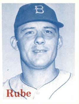 1974 TCMA 1952 Brooklyn Dodgers - Blue/White Red Names / Red Backs #NNO Rube Walker Front