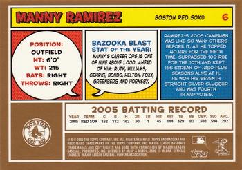 2006 Bazooka - Gold Chunks #6 Manny Ramirez Back