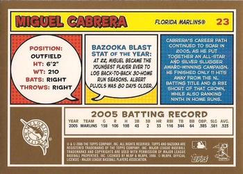 2006 Bazooka - Gold Chunks #23 Miguel Cabrera Back