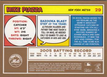 2006 Bazooka - Gold Chunks #29 Mike Piazza Back