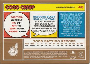 2006 Bazooka - Gold Chunks #46 Coco Crisp Back