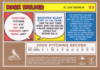 2006 Bazooka - Gold Chunks #52 Mark Mulder Back