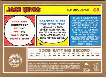 2006 Bazooka - Gold Chunks #68 Jose Reyes Back
