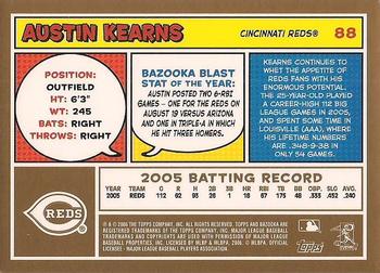 2006 Bazooka - Gold Chunks #88 Austin Kearns Back