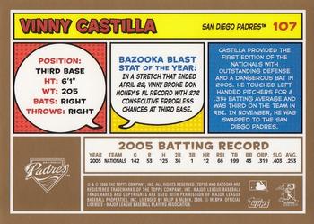 2006 Bazooka - Gold Chunks #107 Vinny Castilla Back