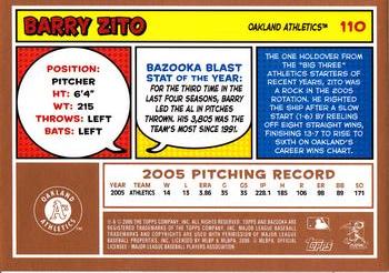 2006 Bazooka - Gold Chunks #110 Barry Zito Back