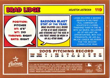2006 Bazooka - Gold Chunks #119 Brad Lidge Back