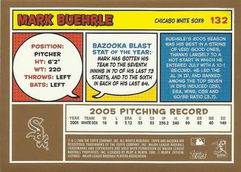 2006 Bazooka - Gold Chunks #132 Mark Buehrle Back