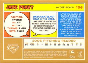 2006 Bazooka - Gold Chunks #156 Jake Peavy Back