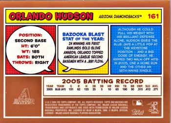 2006 Bazooka - Gold Chunks #161 Orlando Hudson Back
