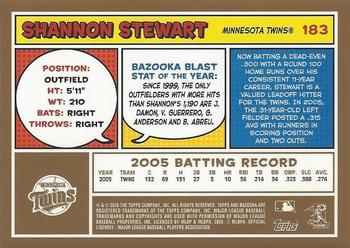 2006 Bazooka - Gold Chunks #183 Shannon Stewart Back