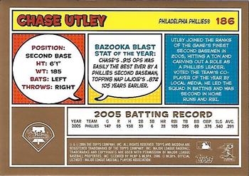 2006 Bazooka - Gold Chunks #186 Chase Utley Back