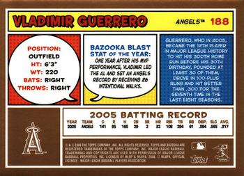 2006 Bazooka - Gold Chunks #188 Vladimir Guerrero Back