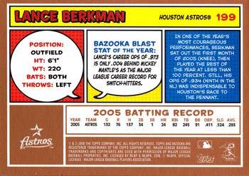 2006 Bazooka - Gold Chunks #199 Lance Berkman Back