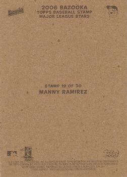 2006 Bazooka - Stamps #19 Manny Ramirez Back