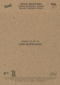 2006 Bazooka - Stamps #22 Ivan Rodriguez Back