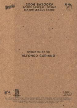 2006 Bazooka - Stamps #24 Alfonso Soriano Back