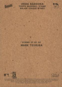 2006 Bazooka - Stamps #27 Mark Teixeira Back