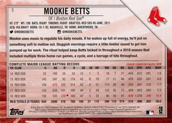 2019 Topps National Baseball Card Day #5 Mookie Betts Back