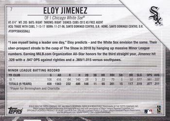 2019 Topps National Baseball Card Day #7 Eloy Jimenez Back