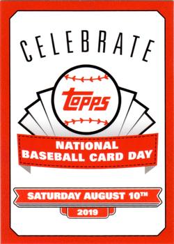 2019 Topps National Baseball Card Day #NNO Celebrate / Pack Header Card Front
