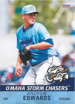 2016 Choice Omaha Storm Chasers #11 Andrew Edwards Front