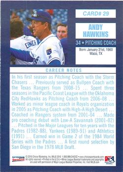 2016 Choice Omaha Storm Chasers #29 Andy Hawkins Back