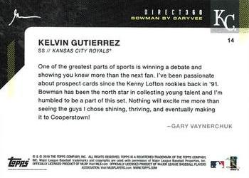 2019 Topps x Gary Vee #14 Kelvin Gutierrez Back