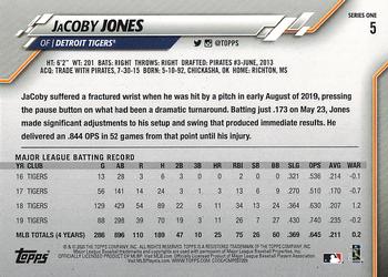 2020 Topps #5 JaCoby Jones Back