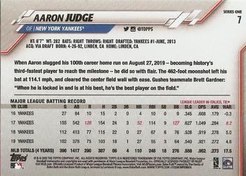 2020 Topps #7 Aaron Judge | Trading Card Database