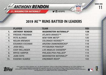2020 Topps #11 Anthony Rendon Back