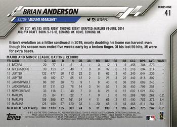 2020 Topps #41 Brian Anderson Back