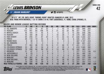 2020 Topps #42 Lewis Brinson Back