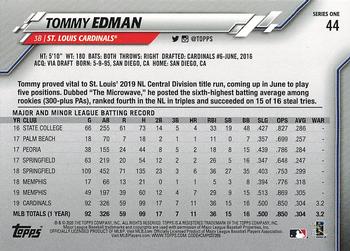 2020 Topps #44 Tommy Edman Back